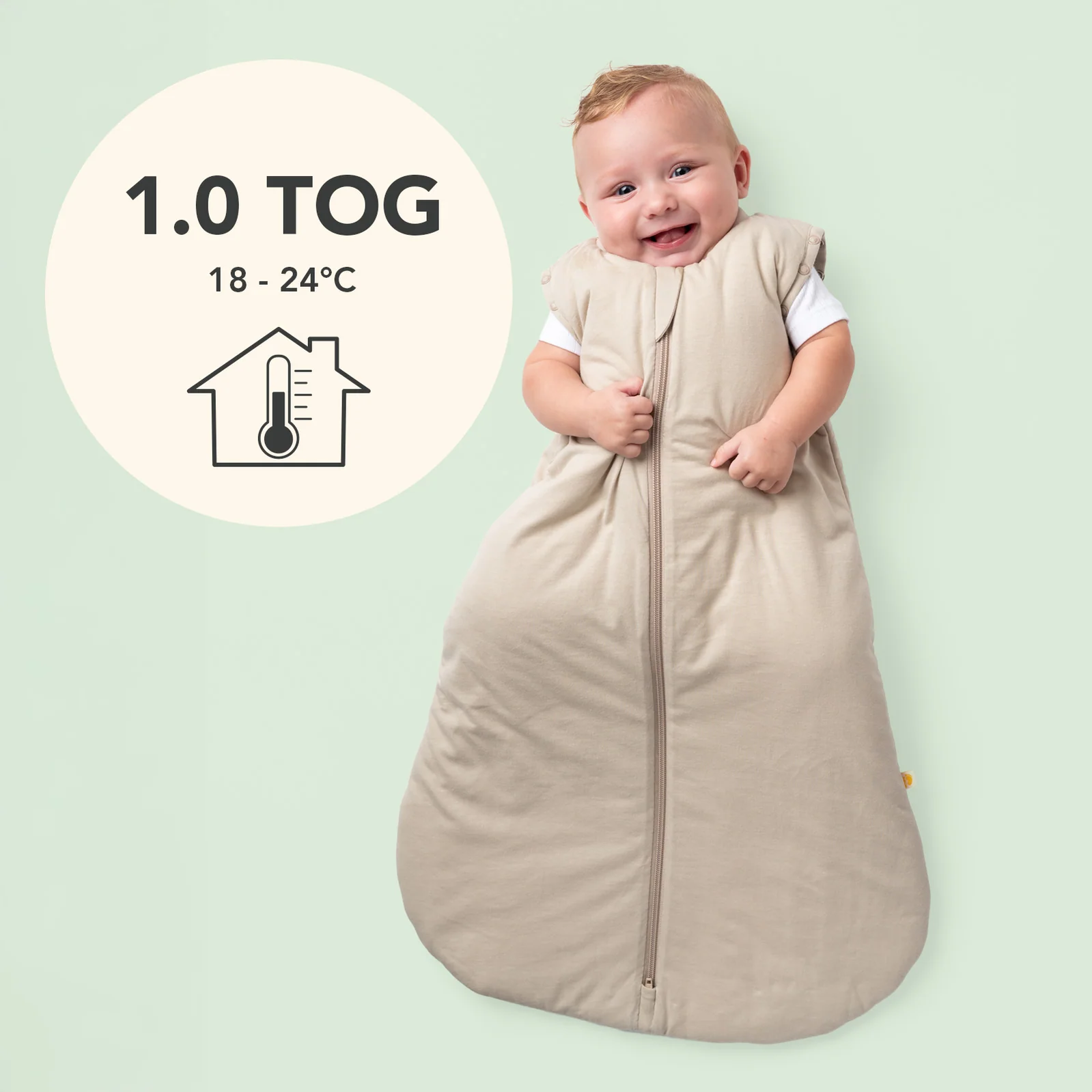 Sivohnedý LETNÝ spací vak s odopínateľnými rukávmi 6-10 rokov, 150cm | Slumbersac