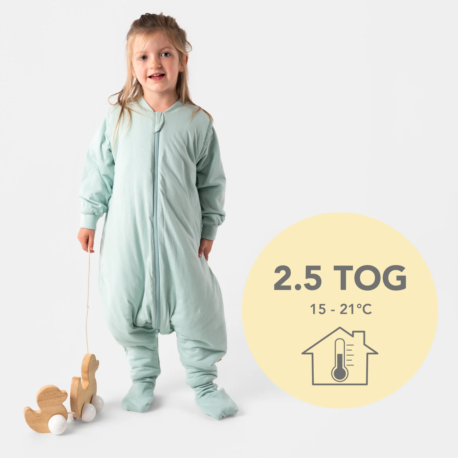 Šalvia CELOROČNÝ PROTISKLZOVÝ spací vak s nohavičkami a odopínateľnými rukávmi 120cm | Slumbersac