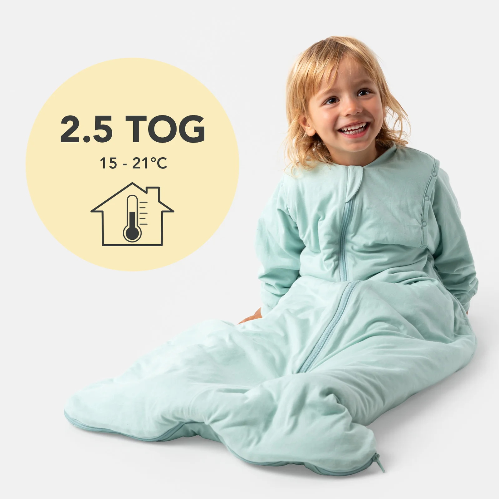 Šalvia CELOROČNÝ spací vak s odopínateľnými rukávmi 6-10 rokov, 150cm | Slumbersac