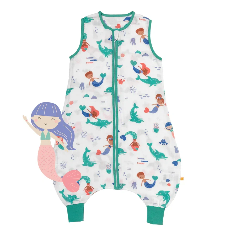 Morská víla MUŠELÍNOVÝ 0.5Tog EXTRA TENKÝ LETNÝ spací vak s nohavičkami 130cm