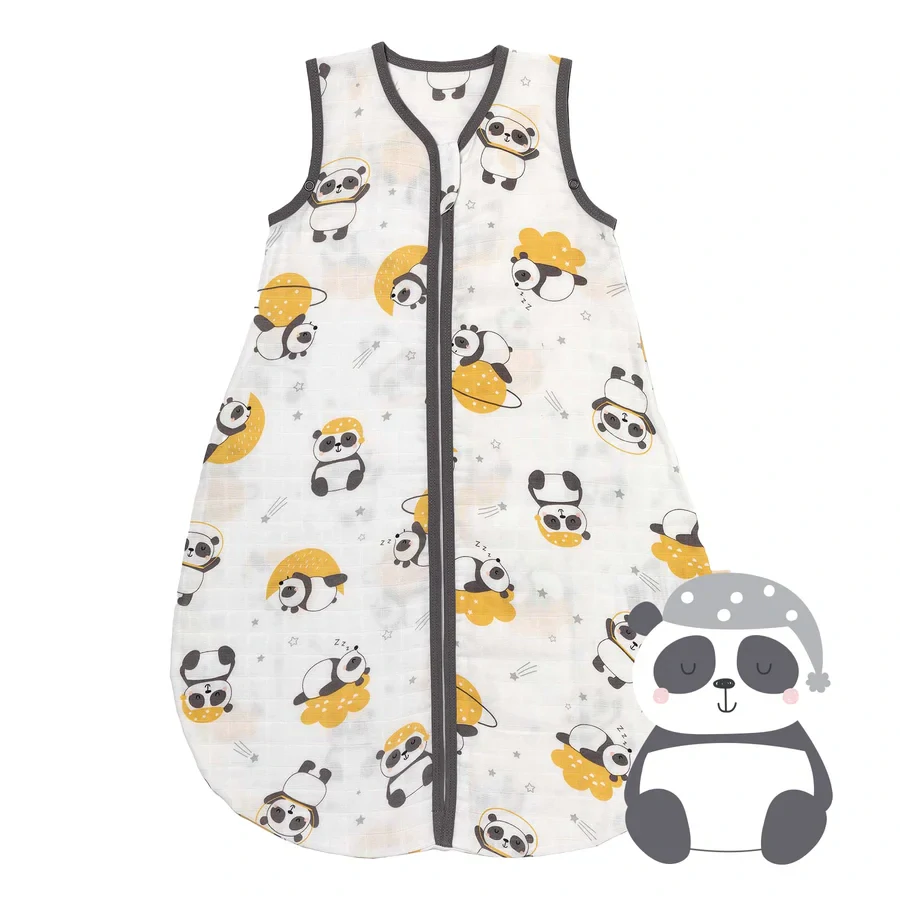 Panda MUŠELÍNOVÝ EXTRA TENKÝ LETNÝ spací vak 6-18 mesiacov, 90cm
