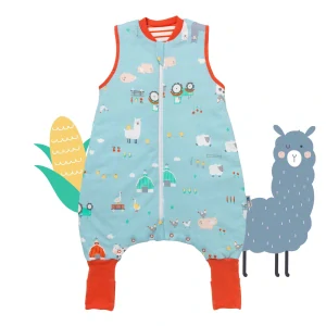 ORGANICKÁ BAVLNA - Červený LETNÝ PROTISKLZOVÝ spací vak „DUPAČKY“ 70cm