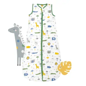 Džungle MUŠELÍNOVÝ EXTRA TENKÝ LETNÝ detský spací vak 6-10 rokov, 150cm