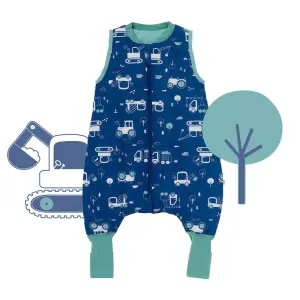 LETNÝ PROTISKLZOVÝ spací vak „DUPAČKY“ 100% BAVLNA Bagry 70cm