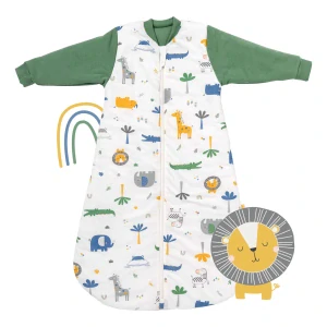 Džungle ZIMNÝ spací vak s rukávmi 0-6 mesiacov, 70cm