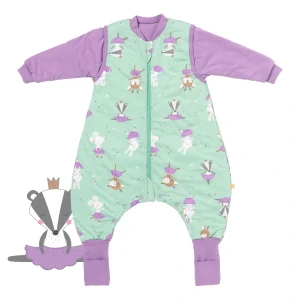 CELOROČNÝ PROTISKLZOVÝ spací vak s odopínateľnými rukávmi „DUPAČKY“  100% BAVLNA Balerína 70cm