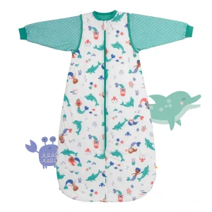 Morská víla LETNÝ spací vak s odopínateľnými rukávmi 12-36 mesiacov, 110cm