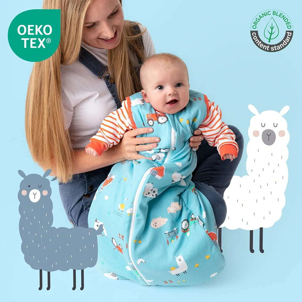 ORGANICKÁ BAVLNA - Červený NOVORODENECKÝ CELOROČNÝ spací vak s odopínateľnými rukávmi 0-3 mesiace, 56cm