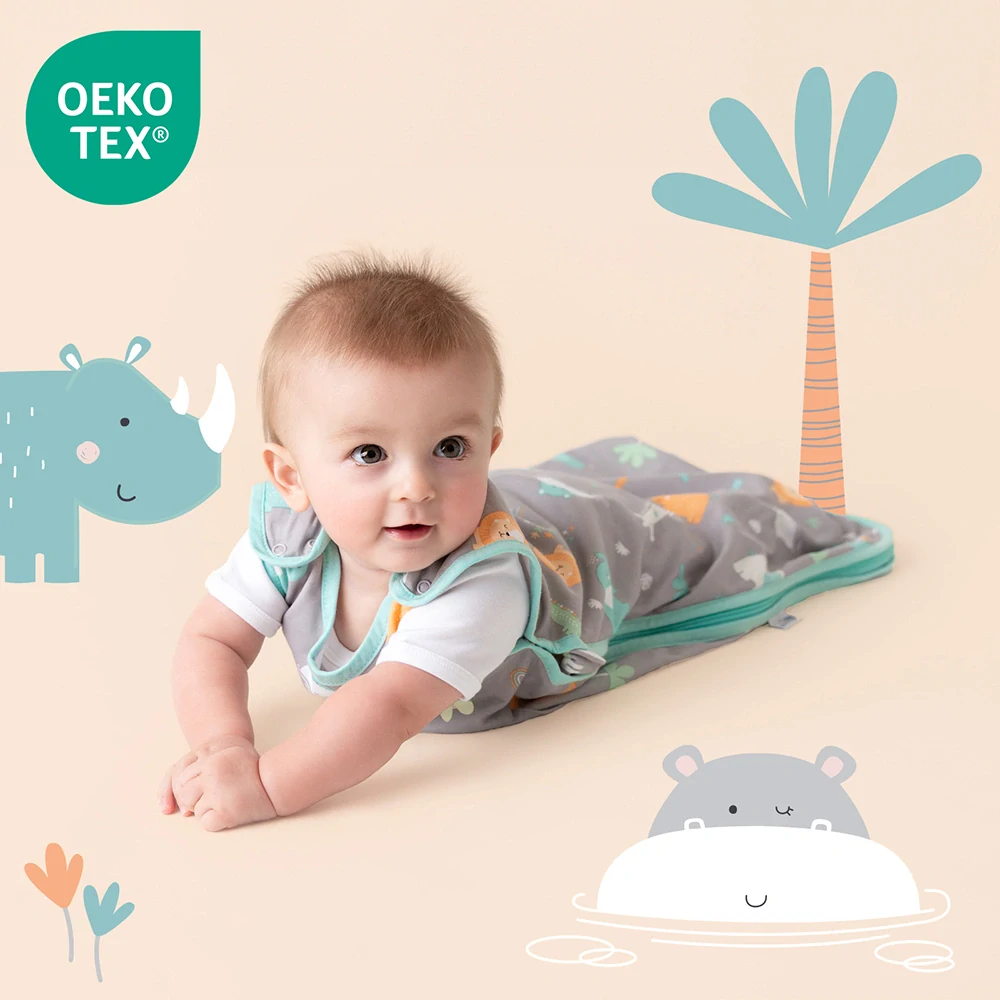 0.5Tog EXTRA TENKÝ LETNÝ spací vak Safari 100% BAVLNA 0-6 mesiacov, 70cm  