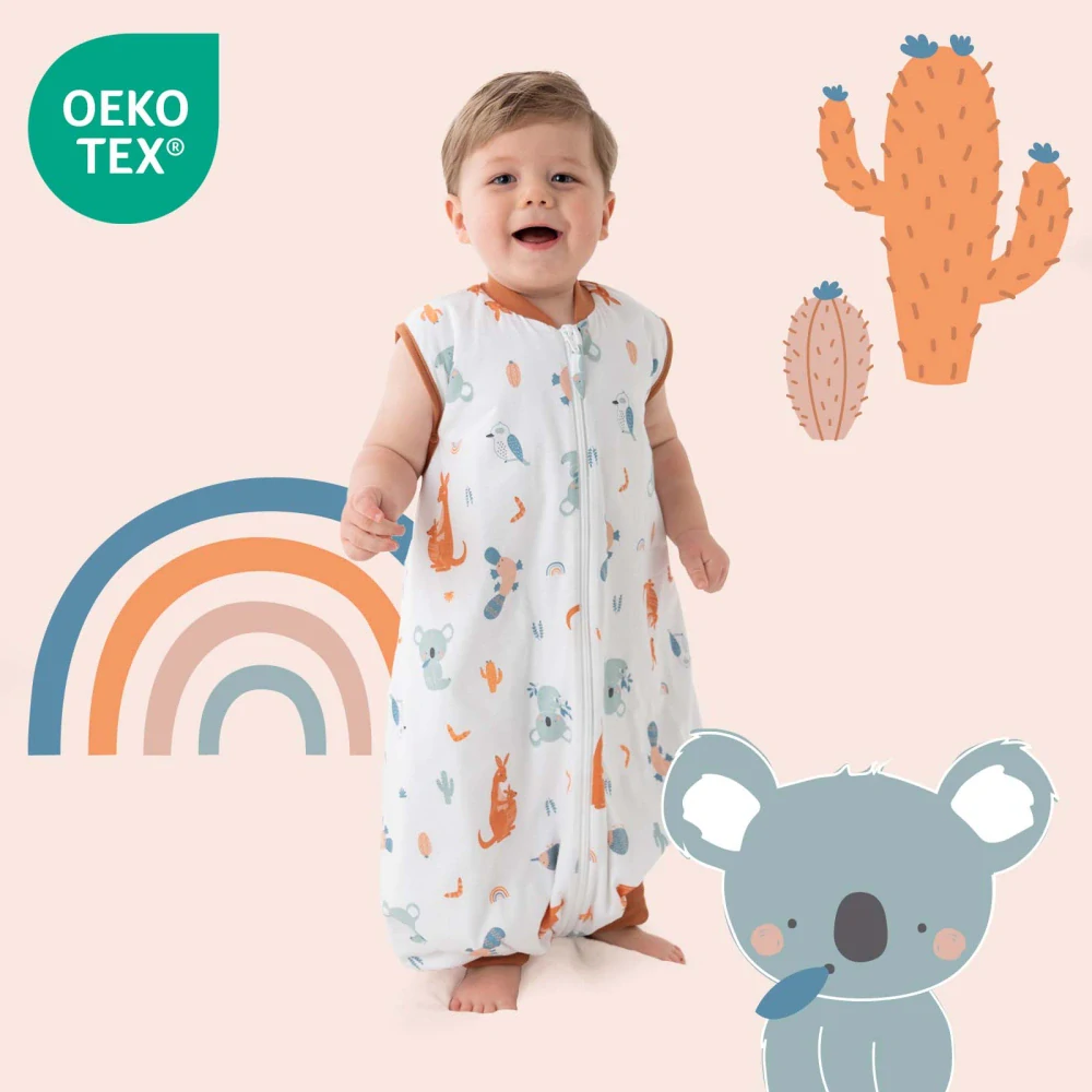 LETNÝ PROTISKLZOVÝ spací vak s voľnými nohami „DUPAČKY“ , 100% BAVLNA Hlavou dole 90cm