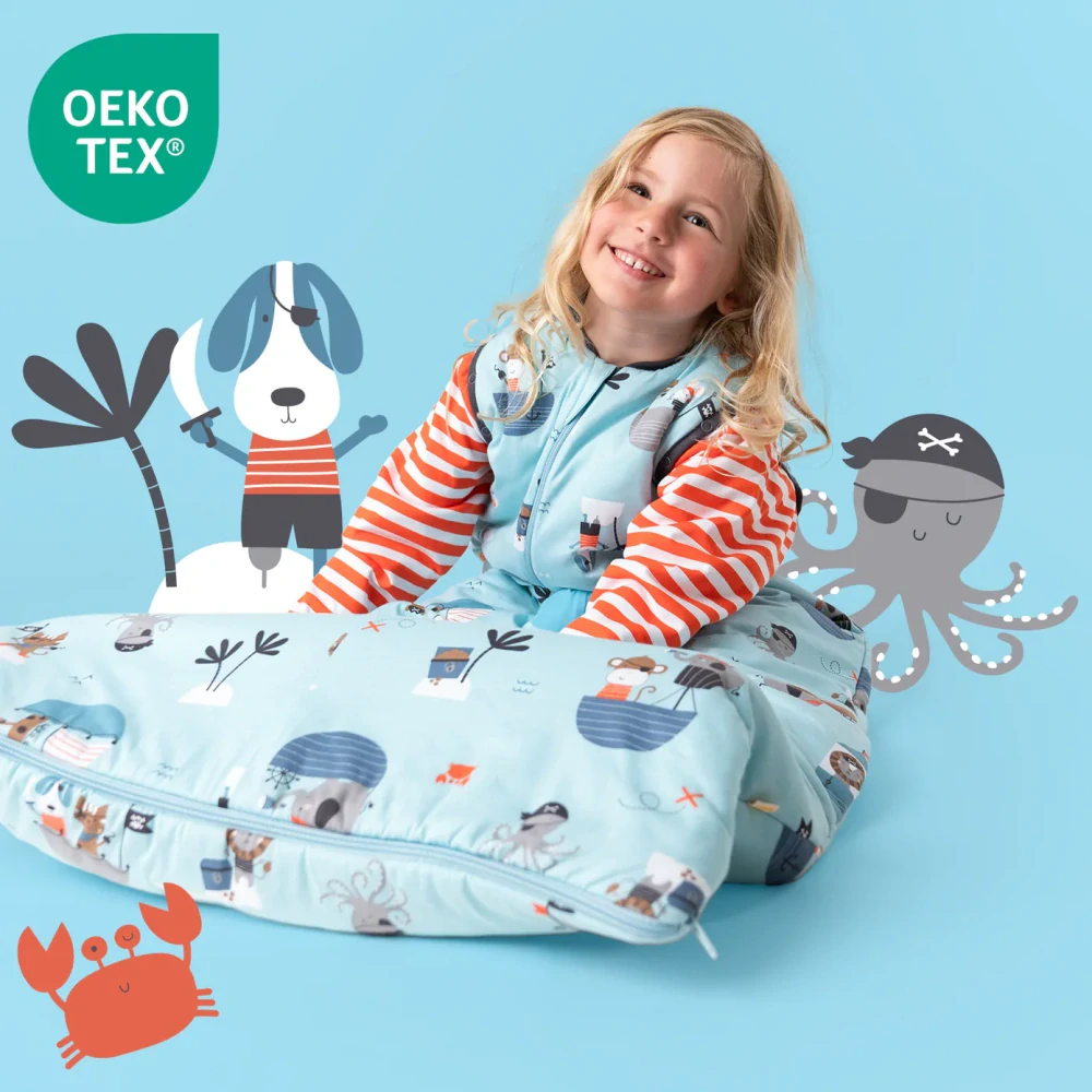 Piráti LETNÝ spací vak s odopínateľnými rukávmi 3-6 rokov, 130cm