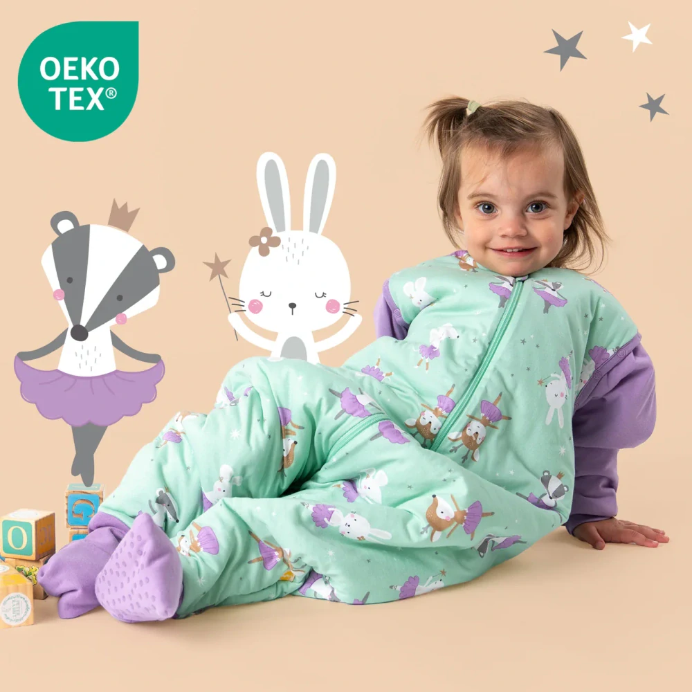  LETNÝ spací vak s voľnými nohami a a odopínateľnými rukávmi  „DUPAČKY“  100% BAVLNA Balerína 130cm