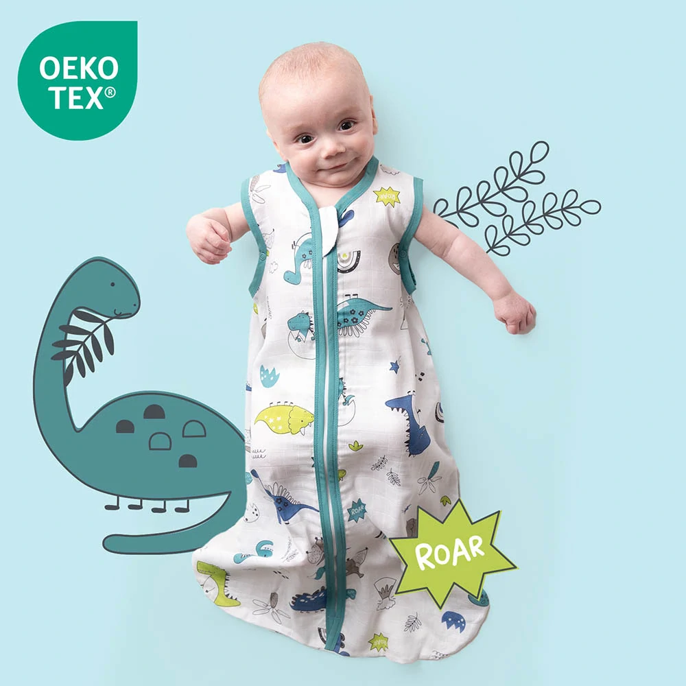 Dino MUŠELÍNOVÝ EXTRA TENKÝ LETNÝ spací vak 6-18 mesiacov, 90cm