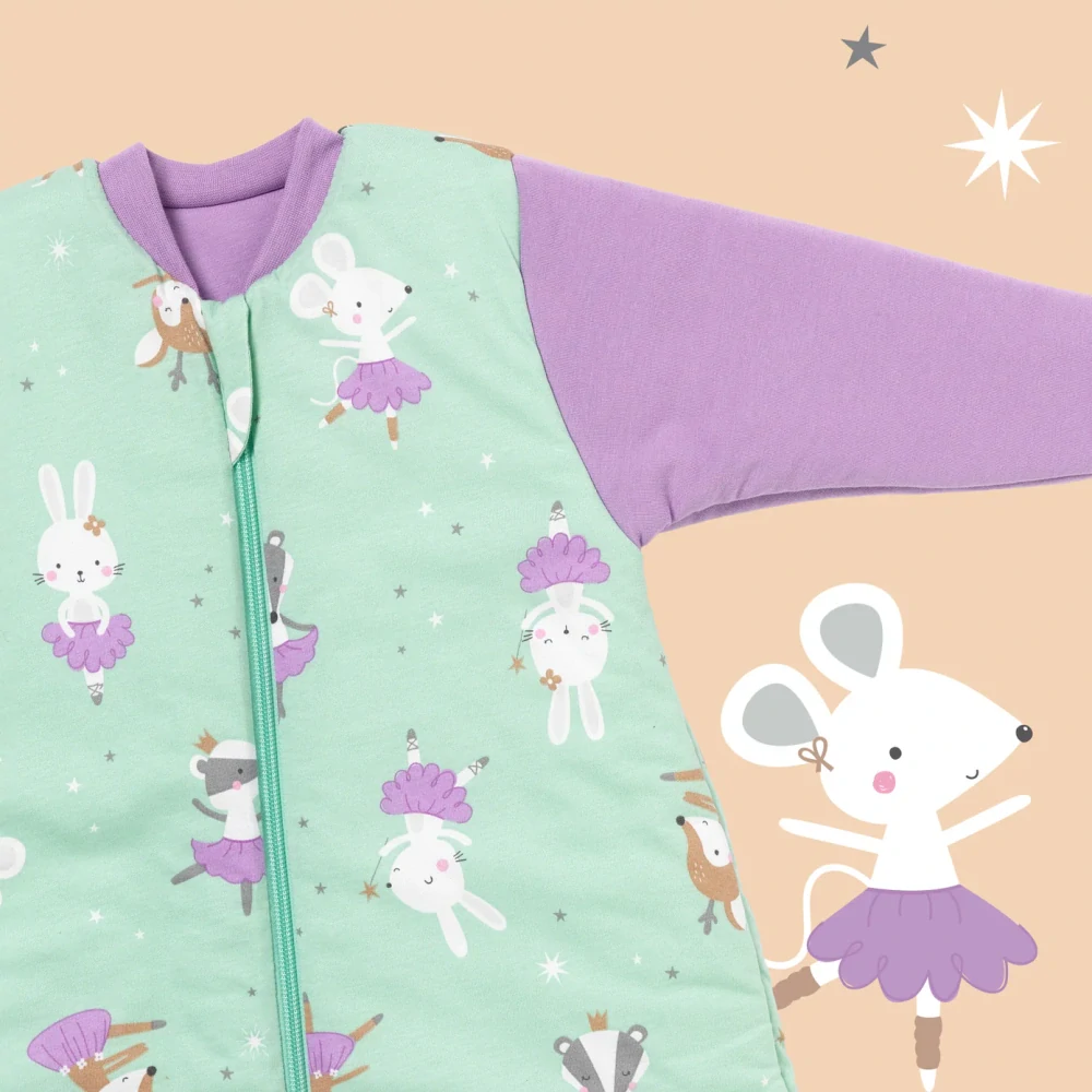 Balerína ZIMNÝ spací vak s rukávmi 3-6 rokov, 130cm