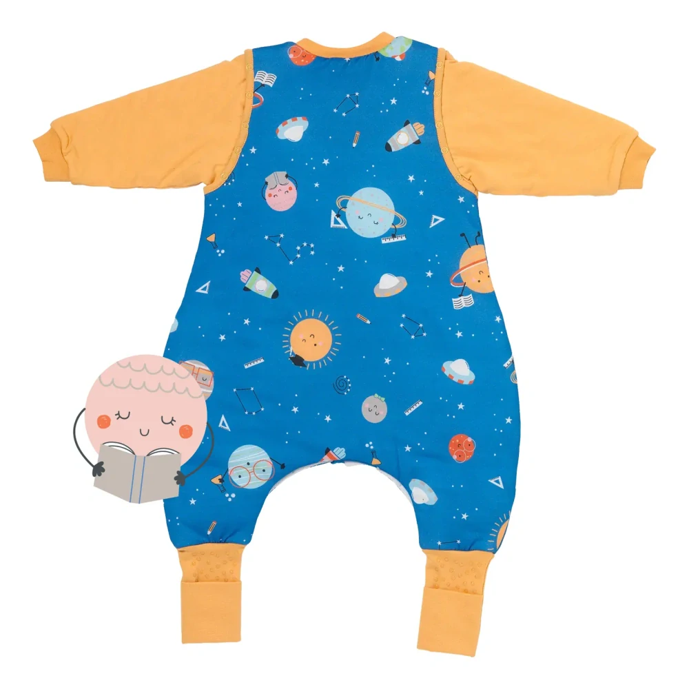 LETNÝ PROTISKLZOVÝ spací vak s odopínateľnými rukávmi „DUPAČKY“ 100% BAVLNA Vesmír 70cm