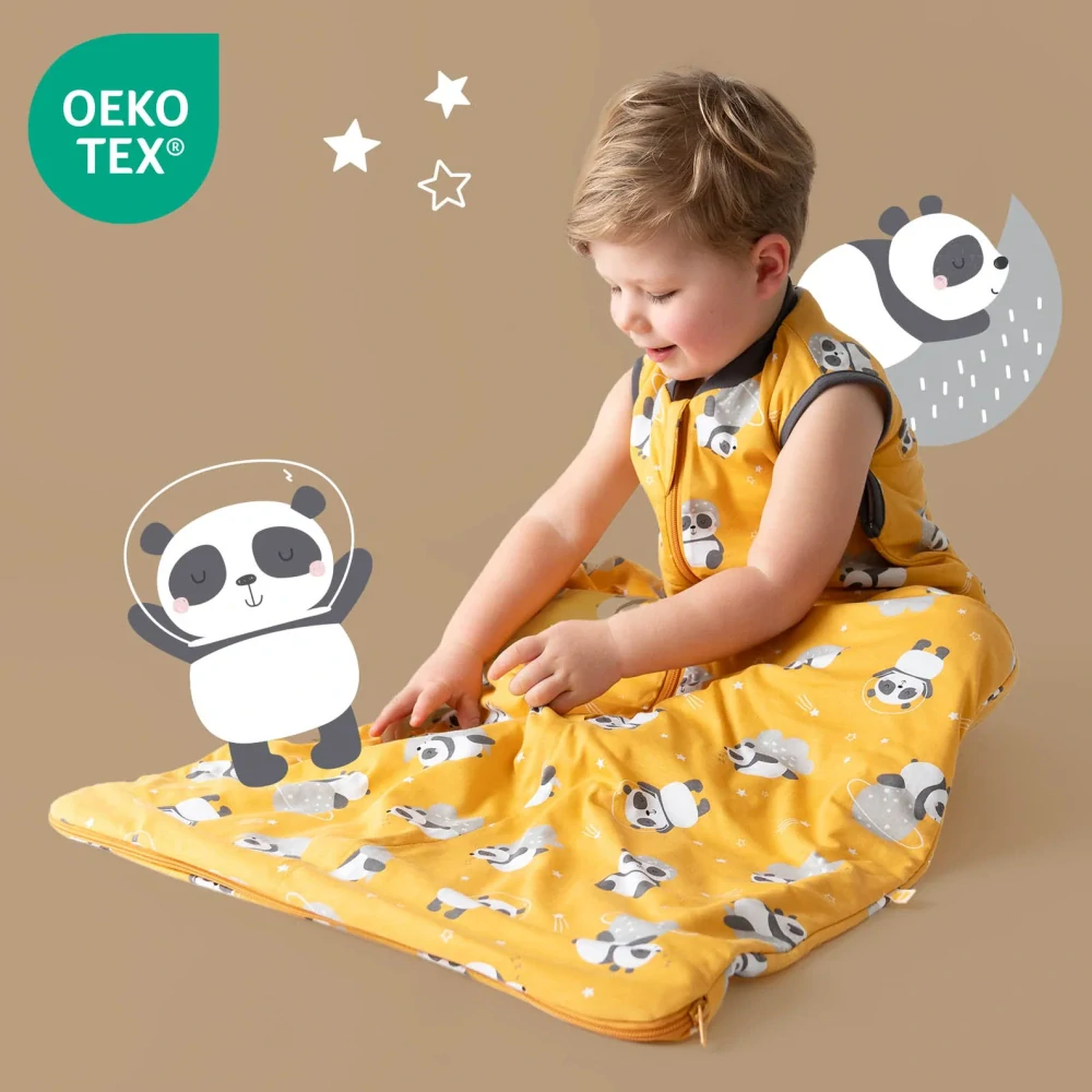 Panda CELOROČNÝ spací vak s odopínateľnými rukávmi 6-10 rokov, 150cm