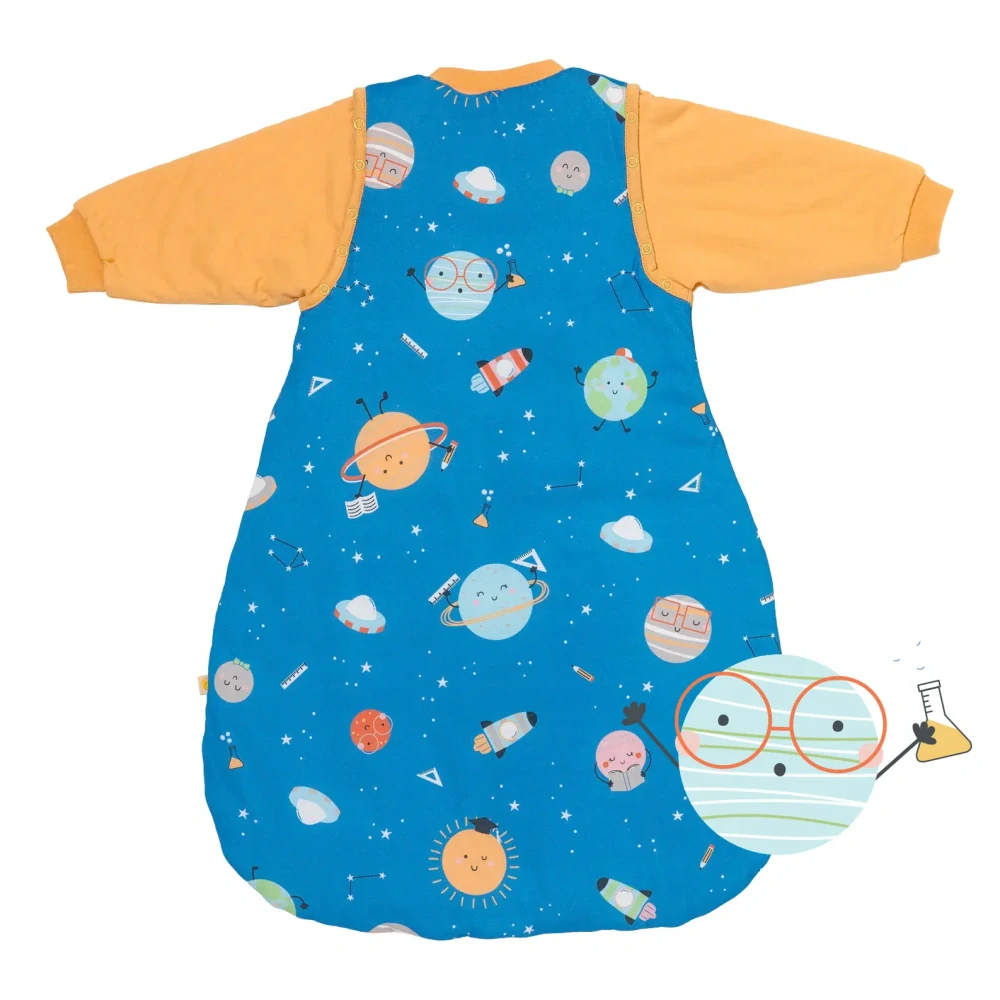 Vermír CELOROČNÝ spací vak odopínateľnými rukávmi 6-18 mesiacov, 90cm