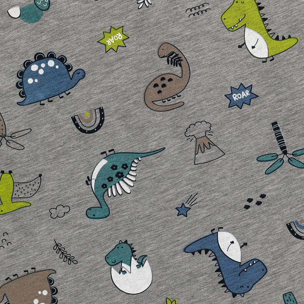 MODAL - Dinosauři CELOROČNÝ PROTISKLZOVÝ spací vak s odopínateľnými rukávmi „DUPAČKY“, 70cm