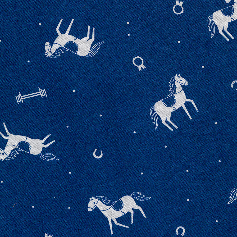 CELOROČNÝ PROTISKLZOVÝ spací vak s odopínateľnými rukávmi „DUPAČKY“ , 100% BAVLNA Koníci 80cm